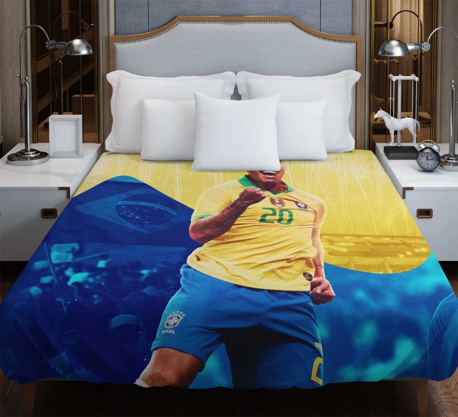 Brazil Football Player Roberto Firmino Duvet Cover