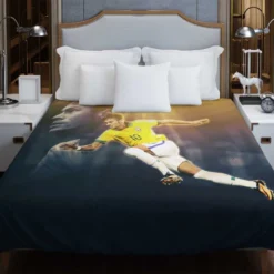 Brazilian Football Player Neymar Jr Duvet Cover