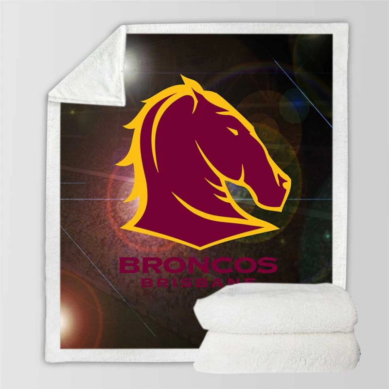 Brisbane Broncos Popular NRL Rugby Team Sherpa Fleece Blanket