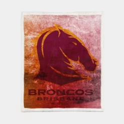 Brisbane Broncos Professional NRL Rugby Team Sherpa Fleece Blanket 1