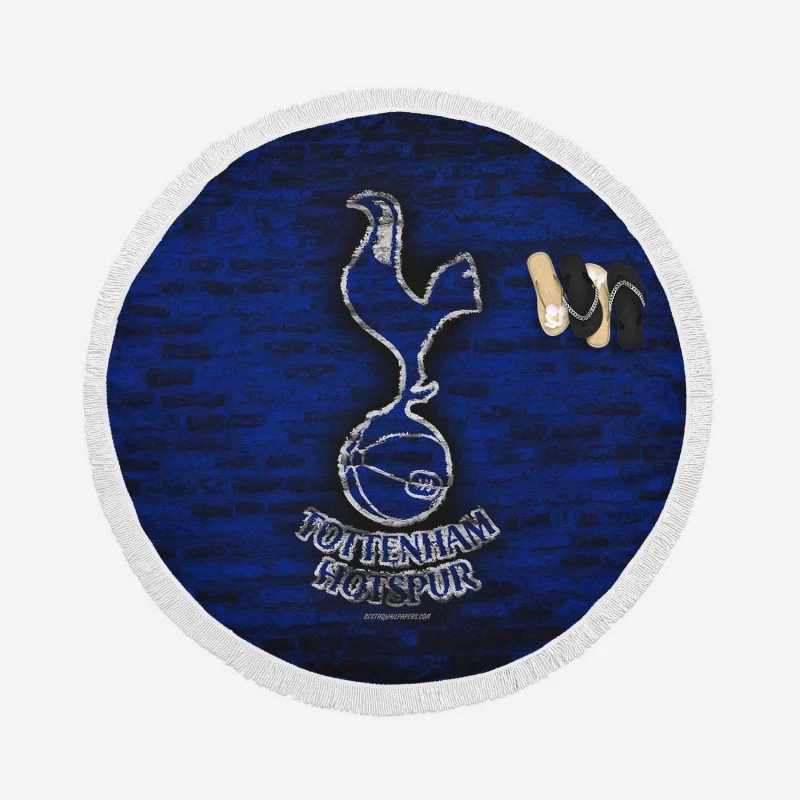 British Sensational Soccer Team Tottenham Logo Round Beach Towel