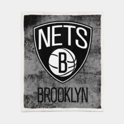 Brooklyn Nets NBA Popular Basketball Club Sherpa Fleece Blanket 1