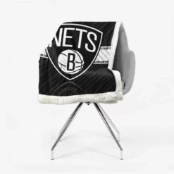 Brooklyn Nets Top Ranked NBA Basketball Team Sherpa Fleece Blanket 2