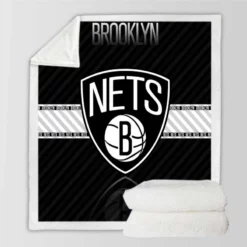 Brooklyn Nets Top Ranked NBA Basketball Team Sherpa Fleece Blanket