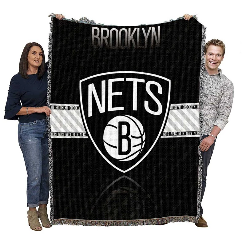 Brooklyn Nets Top Ranked NBA Basketball Team Woven Blanket
