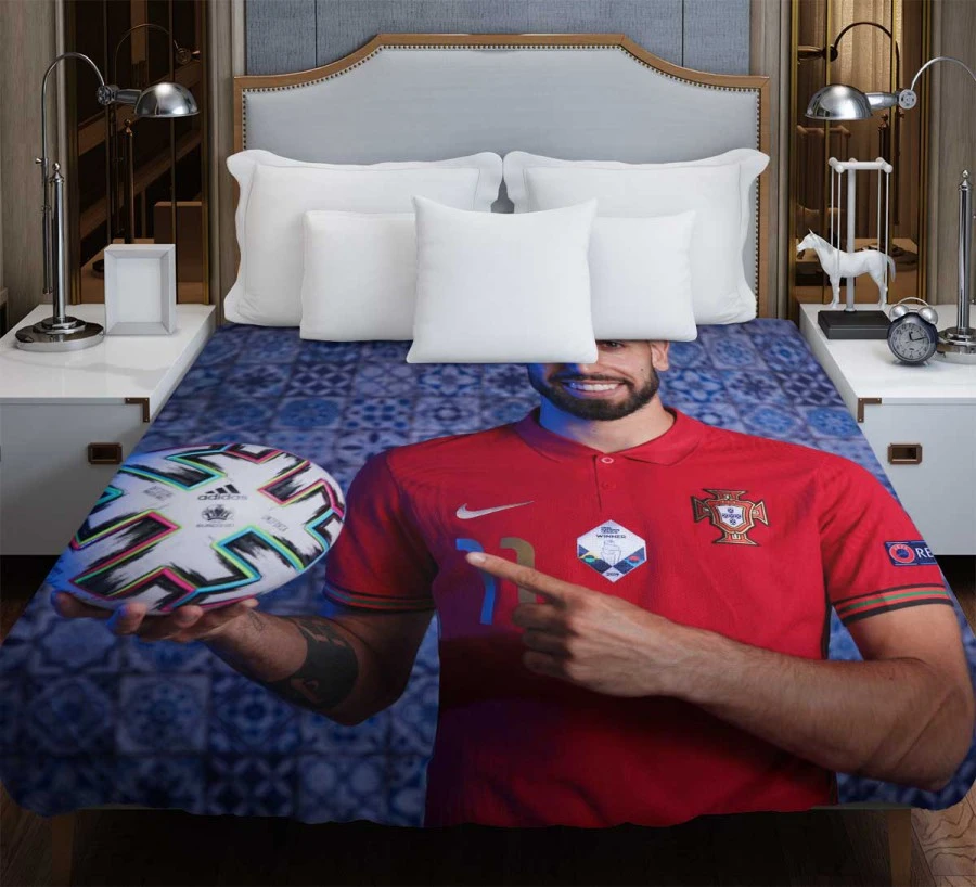 Bruno Fernandes Portuguese Football Player Duvet Cover