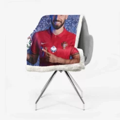 Bruno Fernandes Portuguese Football Player Sherpa Fleece Blanket 2