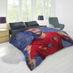 Bruno Fernandes Professional Football Player Duvet Cover 1