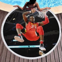 Bruno Fernando Professional NBA Basketball Player Round Beach Towel 1