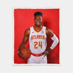 Bruno Fernando Top Ranked NBA Basketball Player Sherpa Fleece Blanket 1