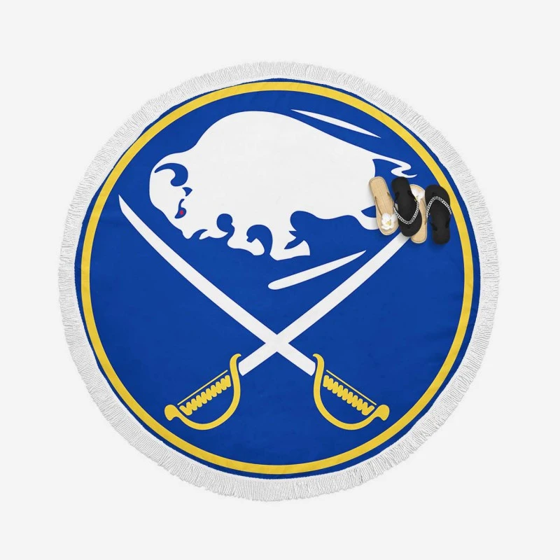 Buffalo Sabres Professional NHL Ice Hockey Team Round Beach Towel