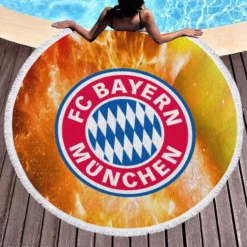 Bundesliga Football Club FC Bayern Munich Round Beach Towel 1