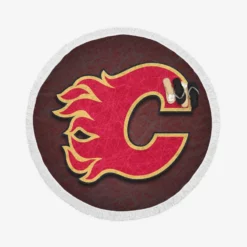 Calgary Flames Classic NHL Hockey Team Round Beach Towel