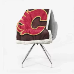 Calgary Flames Classic NHL Hockey Team Sherpa Fleece Blanket 2