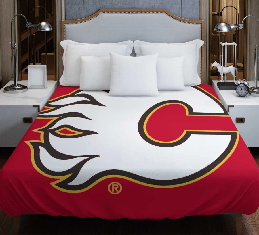 Calgary Flames Professional NHL Hockey Team Duvet Cover