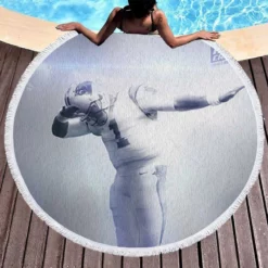 Cam Newton Excellent NFL American Football Player Round Beach Towel 1