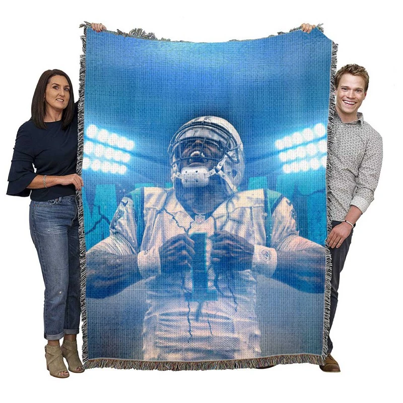 Cam Newton Super Cam Famous NFL Player Woven Blanket