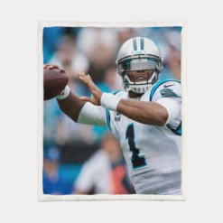 Cam Newton Top Ranked NFL Player Sherpa Fleece Blanket 1