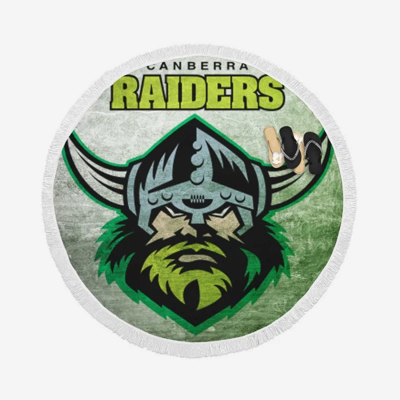 Canberra Raiders Australian Professional Rugby Club Round Beach Towel