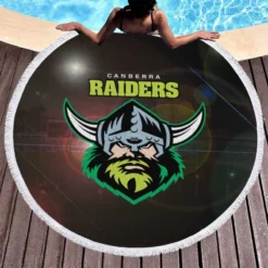 Canberra Raiders Classic NRL Rugby Football Club Round Beach Towel 1