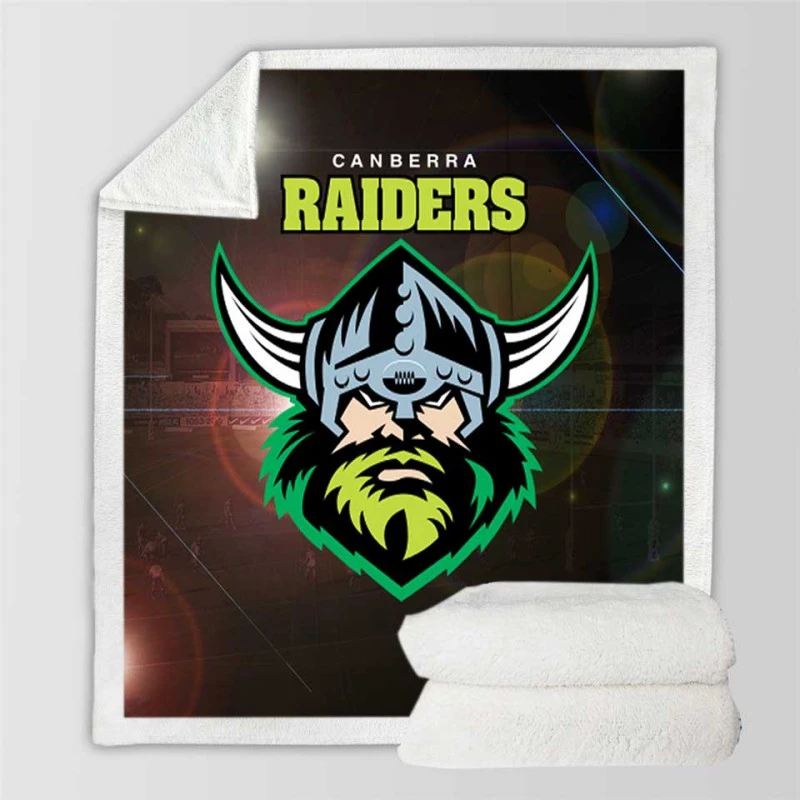 Canberra Raiders Classic NRL Rugby Football Club Sherpa Fleece Blanket