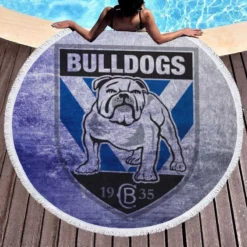 Canterbury Bankstown Bulldogs Excellent NRL Rugby Club Round Beach Towel 1