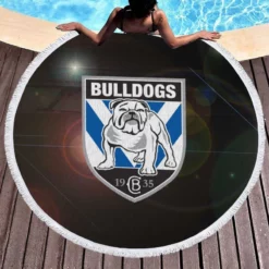 Canterbury Bankstown Bulldogs Professional Rugby Club Round Beach Towel 1