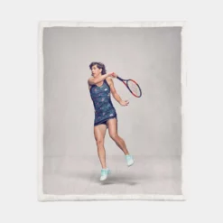 Carla Suarez Navarro Populer Spanish Tennis Player Sherpa Fleece Blanket 1