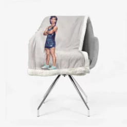 Carla Suarez Navarro Professional Spanish Tennis Player Sherpa Fleece Blanket 2