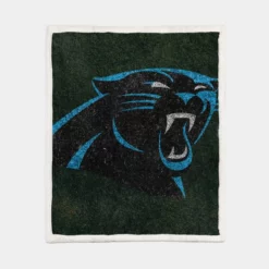 Carolina Panthers Top Ranked NFL Football Club Sherpa Fleece Blanket 1