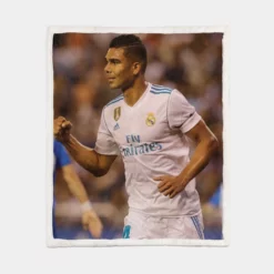 Casemiro Premier League Football Player Sherpa Fleece Blanket 1