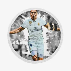 Casemiro Successful Brazilizn Defensive midfielder Round Beach Towel