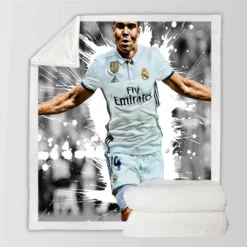 Casemiro Successful Brazilizn Defensive midfielder Sherpa Fleece Blanket