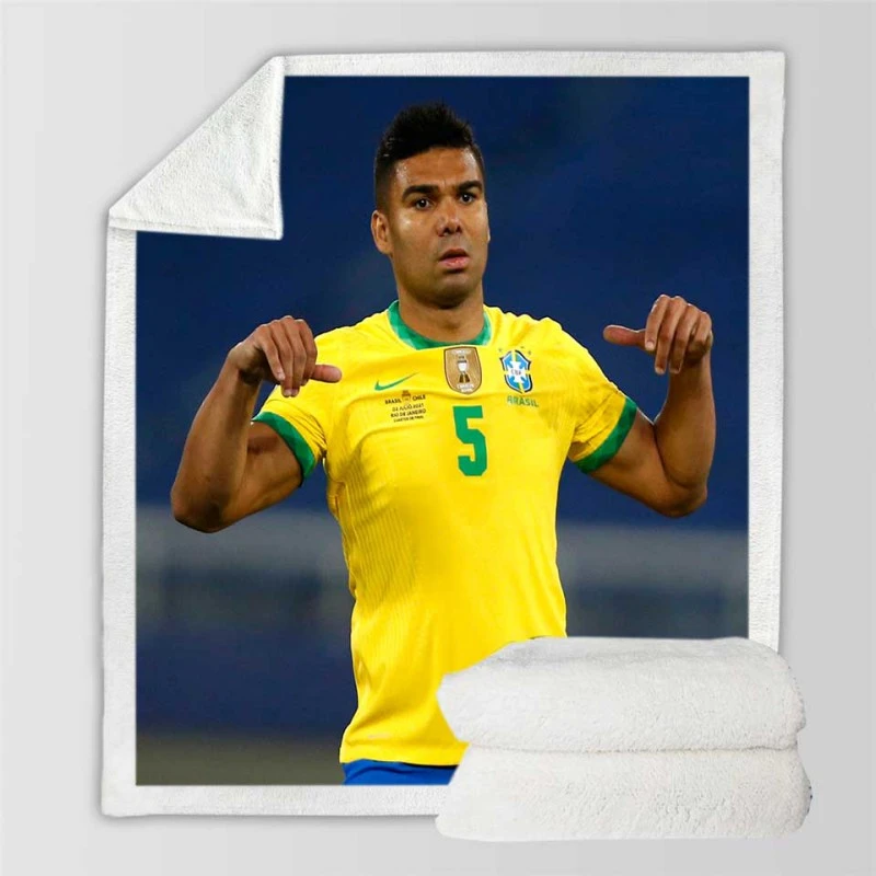 Casemiro Top Ranked Football Player Sherpa Fleece Blanket