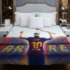 Celebrated Football Player Lionel Messi GOAT Duvet Cover