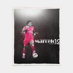 Celebrated Football Player Marcelo Vieira Sherpa Fleece Blanket 1