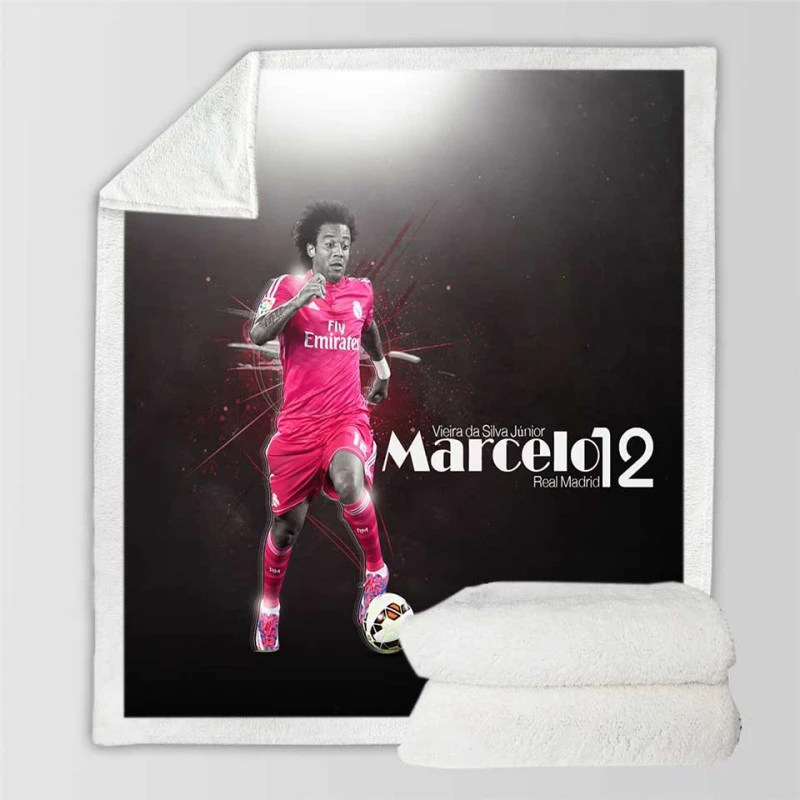 Celebrated Football Player Marcelo Vieira Sherpa Fleece Blanket