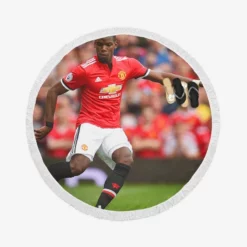 Celebrated Football Player Paul Pogba Round Beach Towel