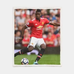 Celebrated Football Player Paul Pogba Sherpa Fleece Blanket 1