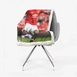 Celebrated Football Player Paul Pogba Sherpa Fleece Blanket 2