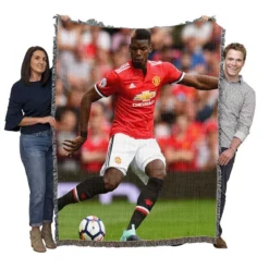 Celebrated Football Player Paul Pogba Woven Blanket