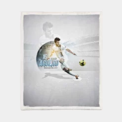 Celebrated Football Player Sergio Aguero Sherpa Fleece Blanket 1