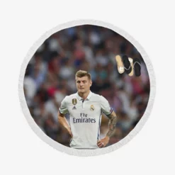 Celebrated Madrid Football Player Toni Kroos Round Beach Towel