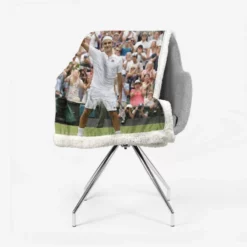 Celebrated Tennis Player Roger Federer Sherpa Fleece Blanket 2