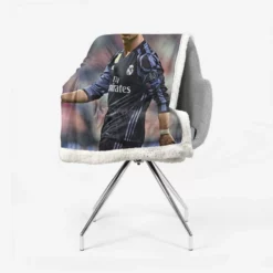 Champions League Cristiano Ronaldo Footballer Sherpa Fleece Blanket 2