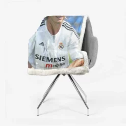 Champions League Football Player David Beckham Sherpa Fleece Blanket 2