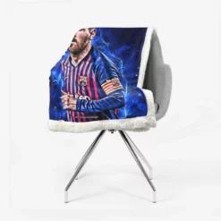 Champions League Soccer Player Lionel Messi Sherpa Fleece Blanket 2