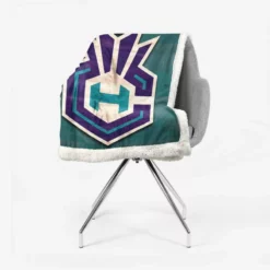 Charlotte Hornets American Professional Basketball Club Sherpa Fleece Blanket 2