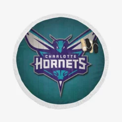 Charlotte Hornets Energetic Basketball Team Round Beach Towel
