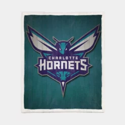 Charlotte Hornets Energetic Basketball Team Sherpa Fleece Blanket 1